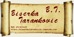 Biserka Taranković vizit kartica